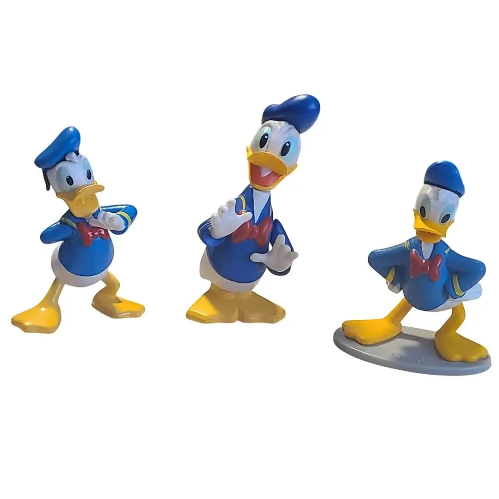 DONALD DUCK DISNEY 2.5” ACTION FIGURE PLASTIC TOY (PRE-OWNED) lot of 3